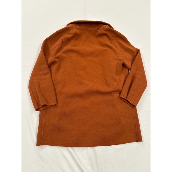 Quince Womens Organic Cotton Knit Blazer Ginger Orange Cardigan SHWDC01 Size S - Picture 9 of 13